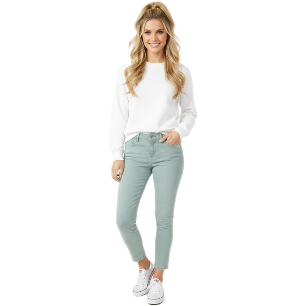 LOFT Seafoam Green Skinny Crop Jeggings - Picture 7 of 9